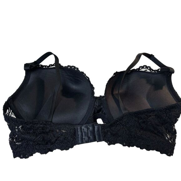 Smart & Sexy Add 2 Cup Sizes Push-Up Bra Black Lace Size 38C - Picture 8 of 14